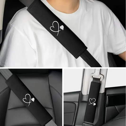 Love Car Seat Belt Cover Soft Shoulder Pad Protector for All Models