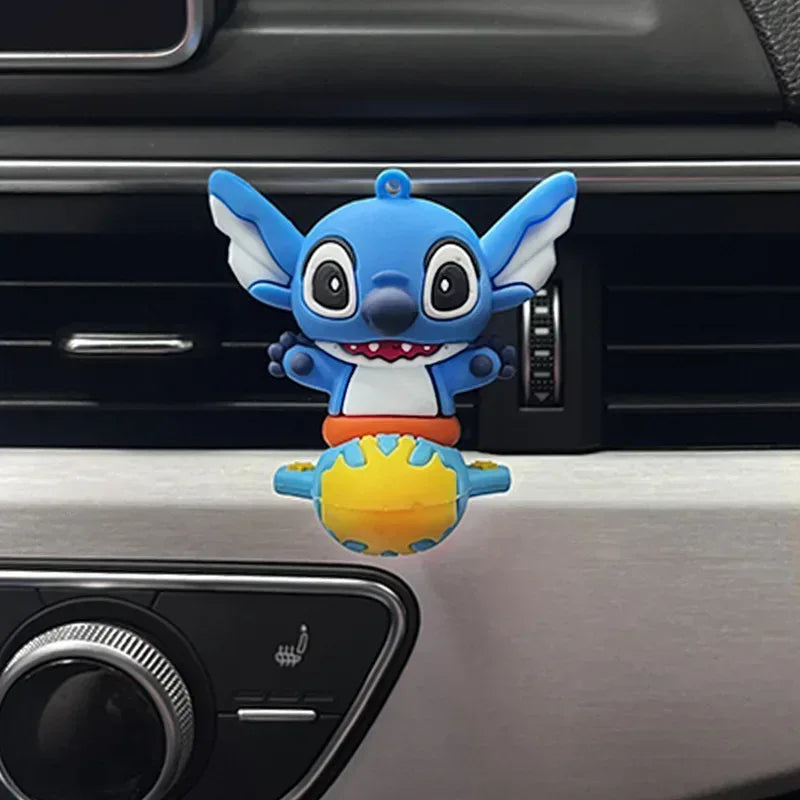Disney Stitch Car Air Freshener Vent Clip - Anime Figure Ornament - E