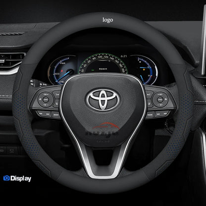 Toyota Carbon Fiber Leather Steering Wheel Cover