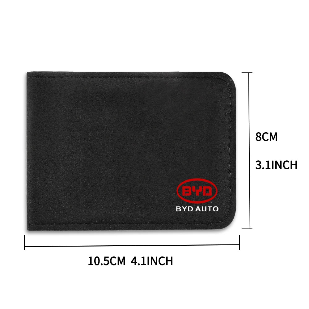 Suede-Style Driver Licence and Card Holder for BYD Models