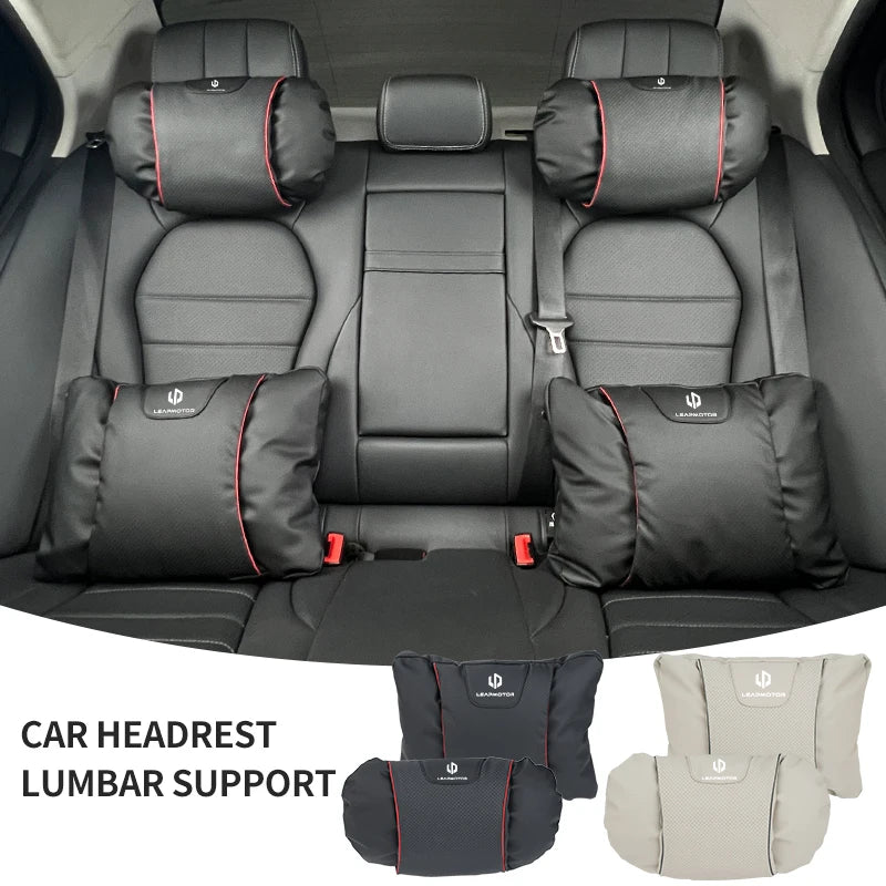 Leapmotor Car Seat Headrest & Lumbar Support Pillow Set