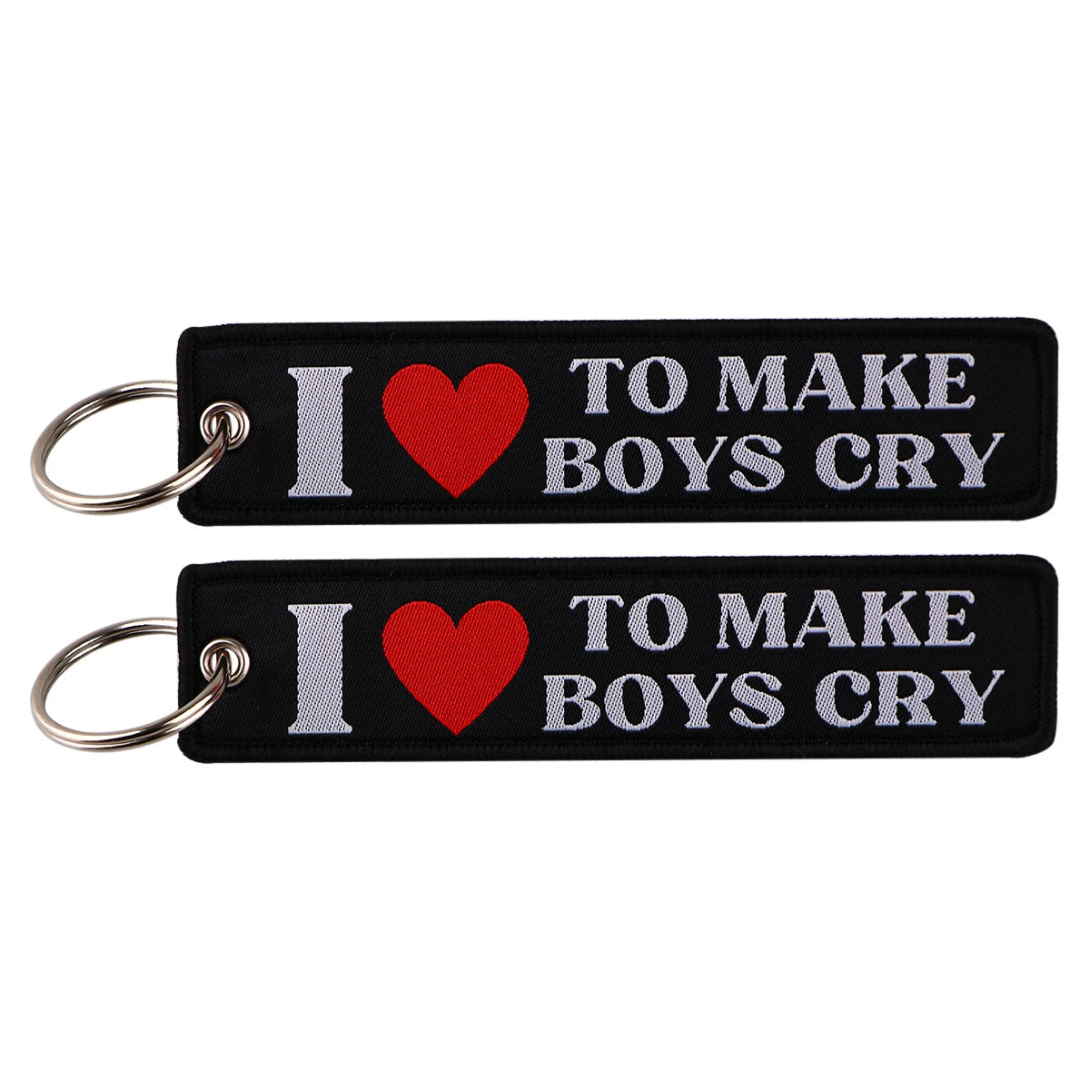 Embroidered Keys Tag Keychain - Personalized Key Identifier Fob