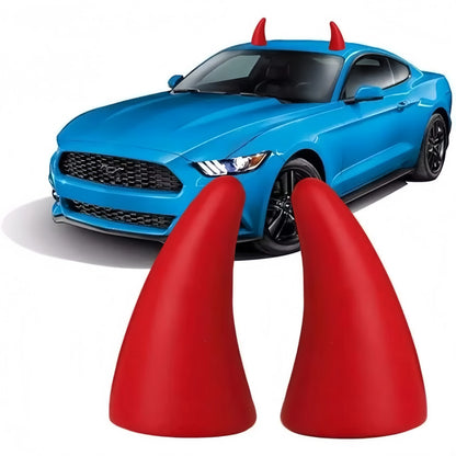 Car Roof Devil Horn Decoration – Self-Adhesive