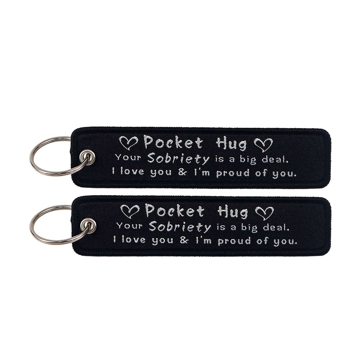 Embroidered Keys Tag Keychain - Personalized Key Identifier Fob