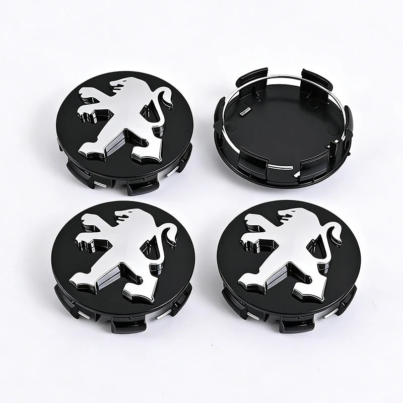 4Pcs Peugeot Wheel Center Hub Caps