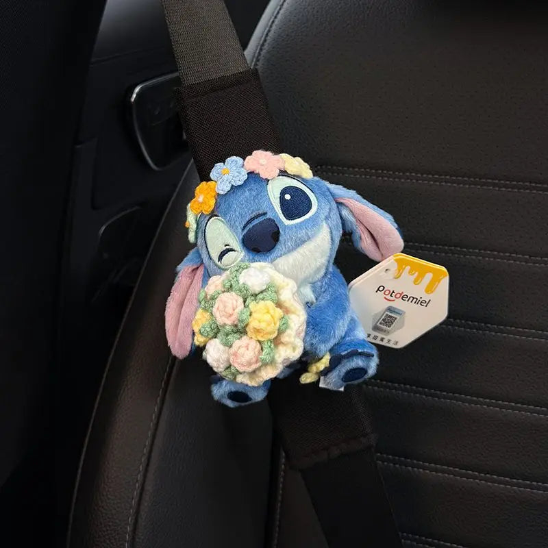 Stitch Car Seat Belt Cover Anime Cartoon Shoulder Pad
