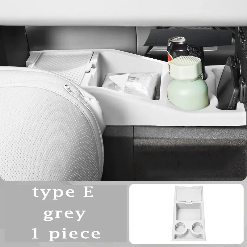 For BYD Ti7 Leopard Titanium 7 Accessories 2025 2026 Center Console Storage Box Double Layer Silicone Water Cup Storage Bo…