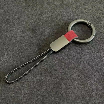 Custom Woven Rope Car Keychain - Personalized Premium Keyring