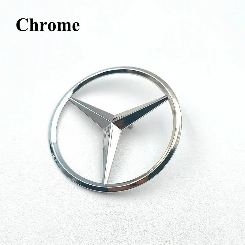 Mercedes-Benz 3D Star Rear Trunk Emblem Badge - Chrome / C W204