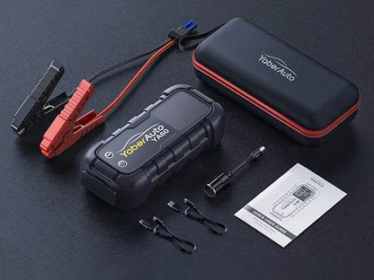 6000A Super Jump Starter with 3.3" LED Display – 12V Car Battery Booster, 150W DC Output, 600LM Flashlight
