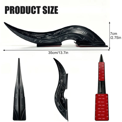 Dragon Horn Car Roof Fins with 32 LED Light Modes, Touch Dimmable