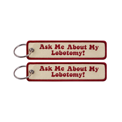 Embroidered Keys Tag Keychain - Personalized Key Identifier Fob