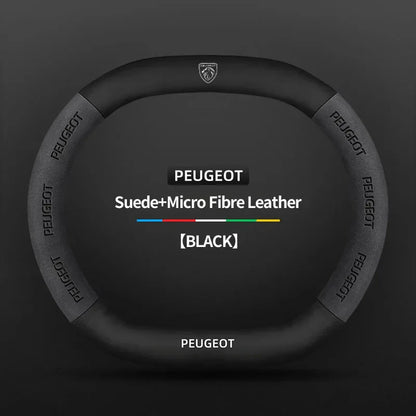 Peugeot 3008 4008 5008 208 2008 Suede Leather Steering Wheel Cover