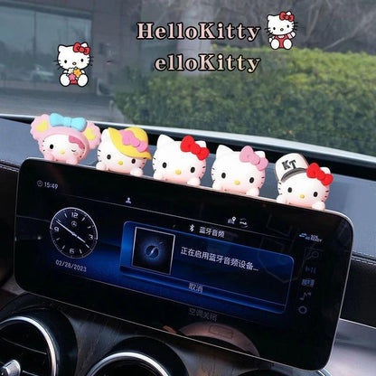 5PC Hello Kitty Car Dashboard Ornaments Japanese Kawaii Charm Set