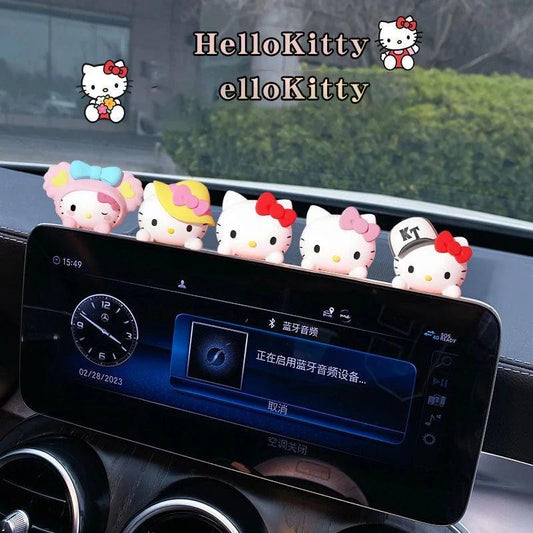 5PC Hello Kitty Car Dashboard Ornaments Japanese Kawaii Charm Set