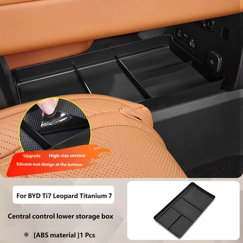 BYD Ti7 Behind-Screen Dashboard Storage Box - ABS black
