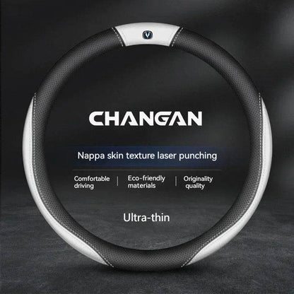 Changan Leather Steering Wheel Cover for UNI-K UNI-T CS15 CS35 CS55 CS75 CS85 CS95 Alsvin CX70 - 