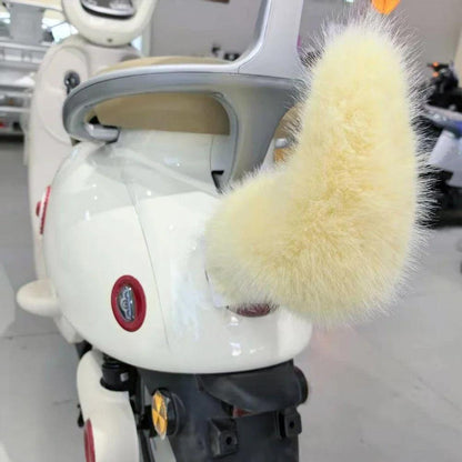 Electric Fluffy Fox Tail Vehicle Ornament