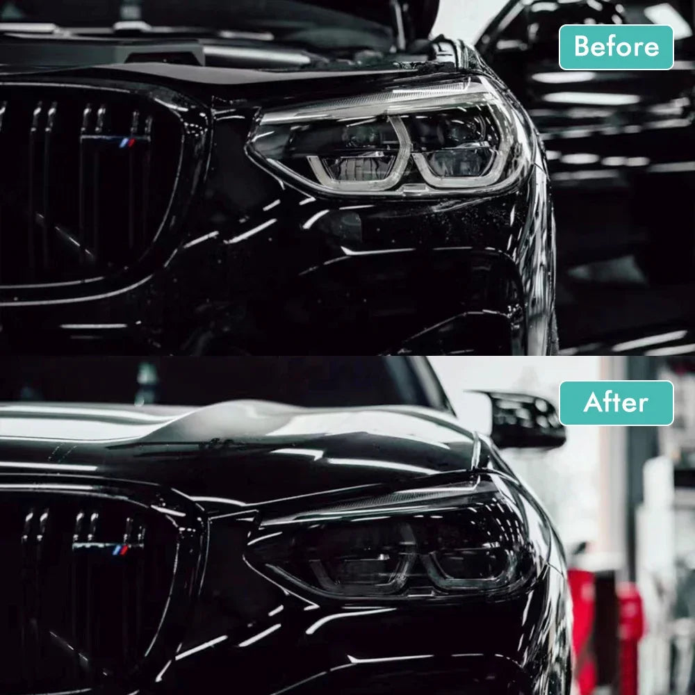 Gloss Black Smoke Headlight & Taillight Tint Film – Transparent PVC Vinyl Wrap Cover - Light Black / 30X150cm