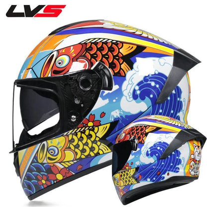 Double Visor Racing & Sports Motorbike Helmet - 17 / M