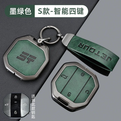 Zinc Alloy Leather Key Case for Chery Jetour Traveller T1 T2