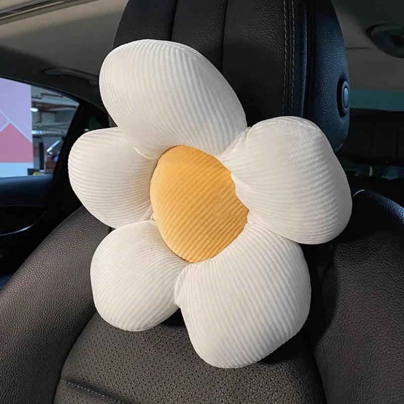 Sunflower Car Neck Pillow - Cartoon Headrest Support Cushion
