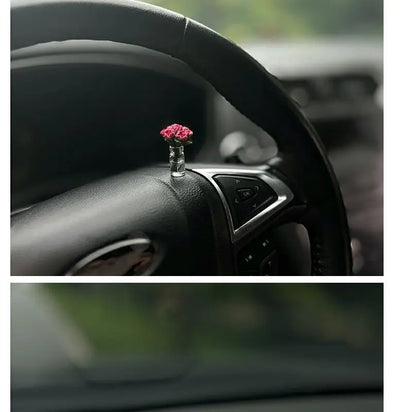 Mini Rose & Sunflower Car Vase