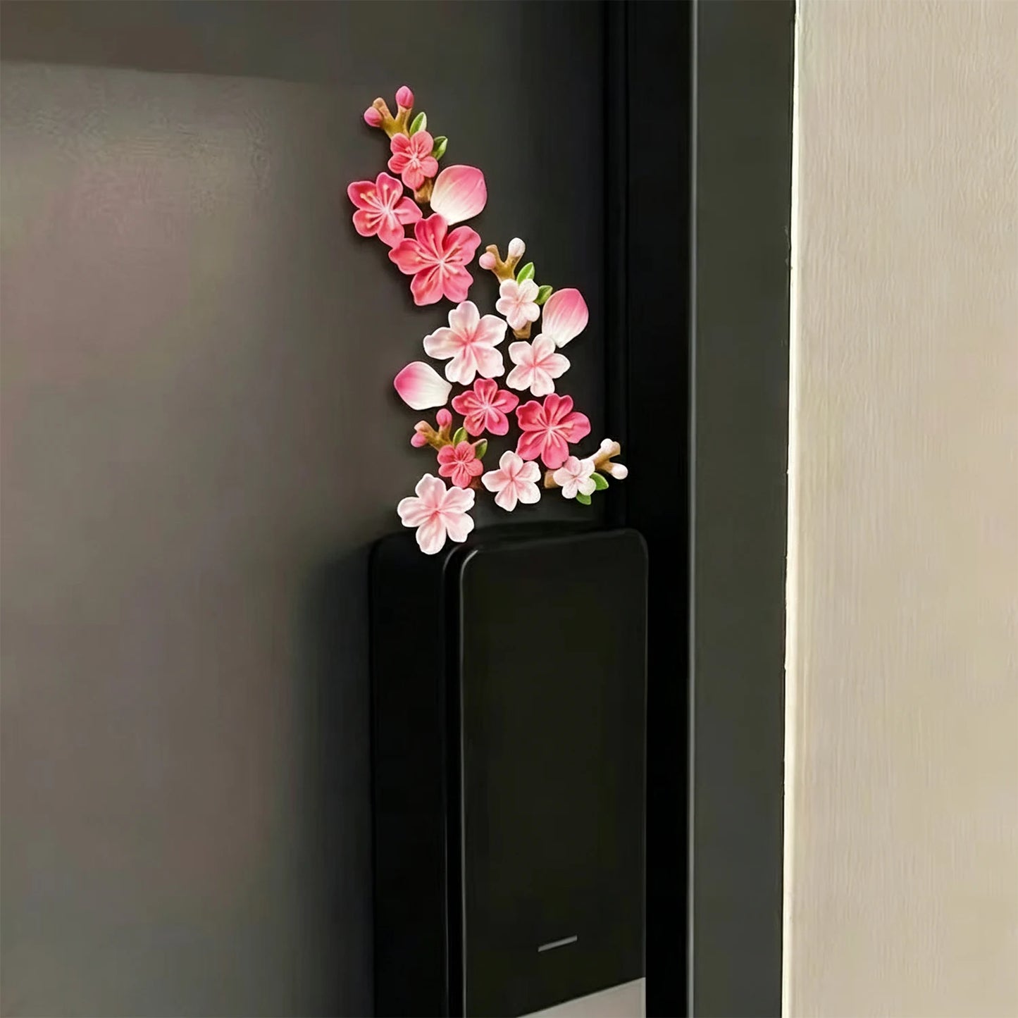 3D Float Cherry Blossom Resin Car Stickers DIY Floral Decals