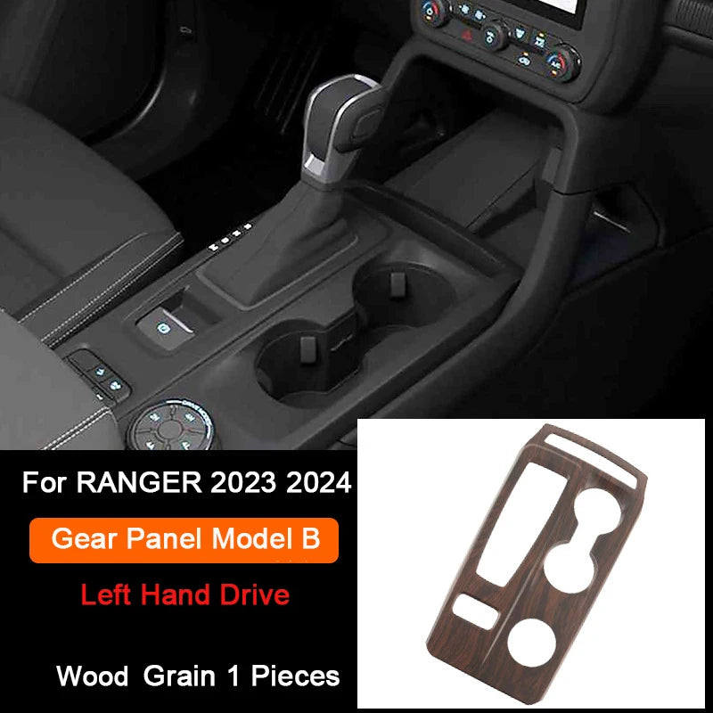 Ford Ranger Wildtrak Wood Grain Trim - Gear Panel B LHD