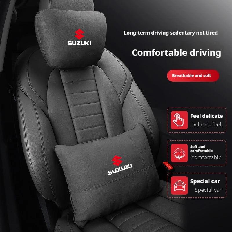 Suzuki Car Headrest & Waist Pillow - Beige Headrest