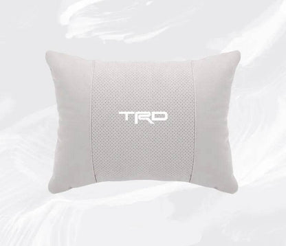 TRD Suede Car Neck Pillow for Toyota Corolla, Yaris, Camry, Prius & More - headrest 1pc black
