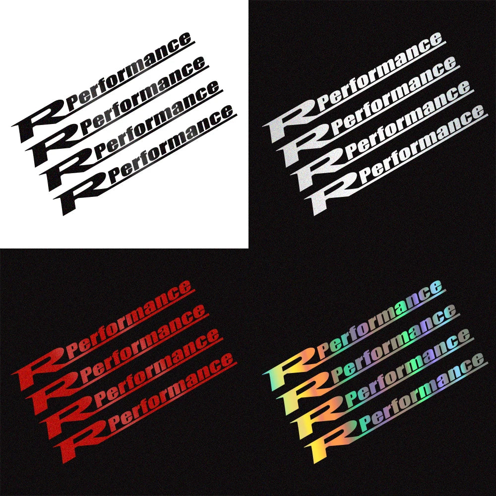 Reflective Car Wheel Stickers – Rim Hub Racing Style Vinyl Decals, Waterproof Auto Accessories - Reflective Silver / 1 Set