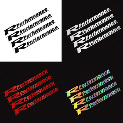 Reflective Car Wheel Stickers – Rim Hub Racing Style Vinyl Decals, Waterproof Auto Accessories - Reflective Silver / 1 Set
