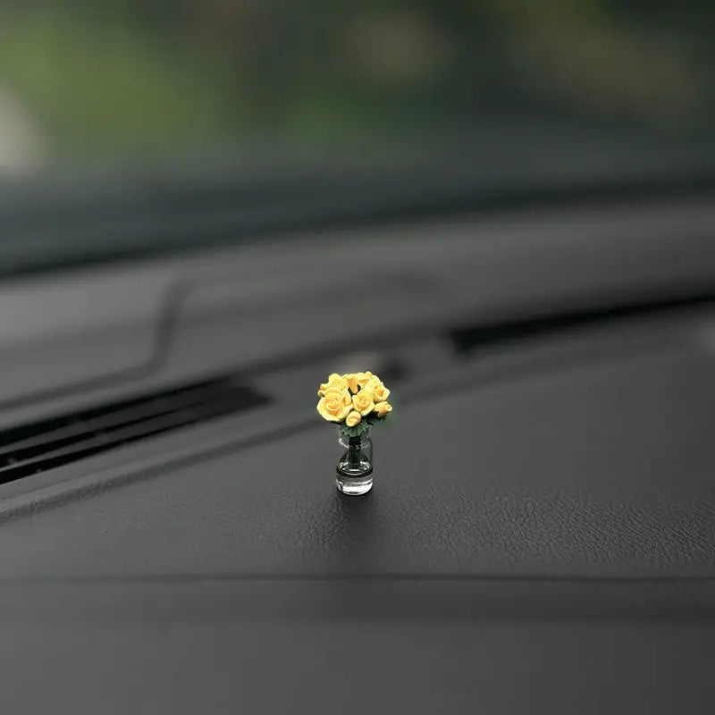Mini Rose & Sunflower Car Vase
