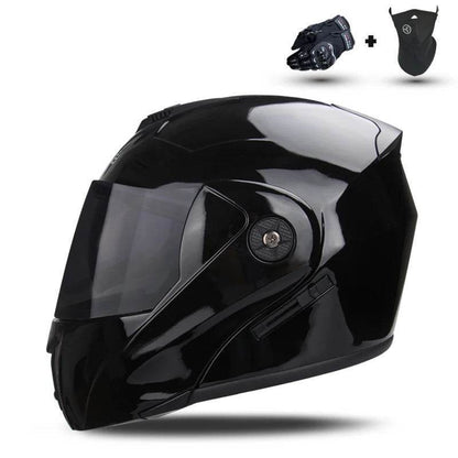 Modular Double Lens Flip-Up Motorcycle Helmet with Visor - 13 / S