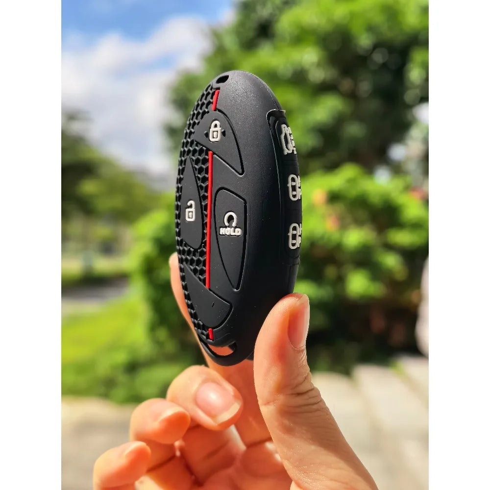 Hyundai Silicone Key Case — Kona, Tucson, Santa Fe, N Line - 3 plus 3 Buttons