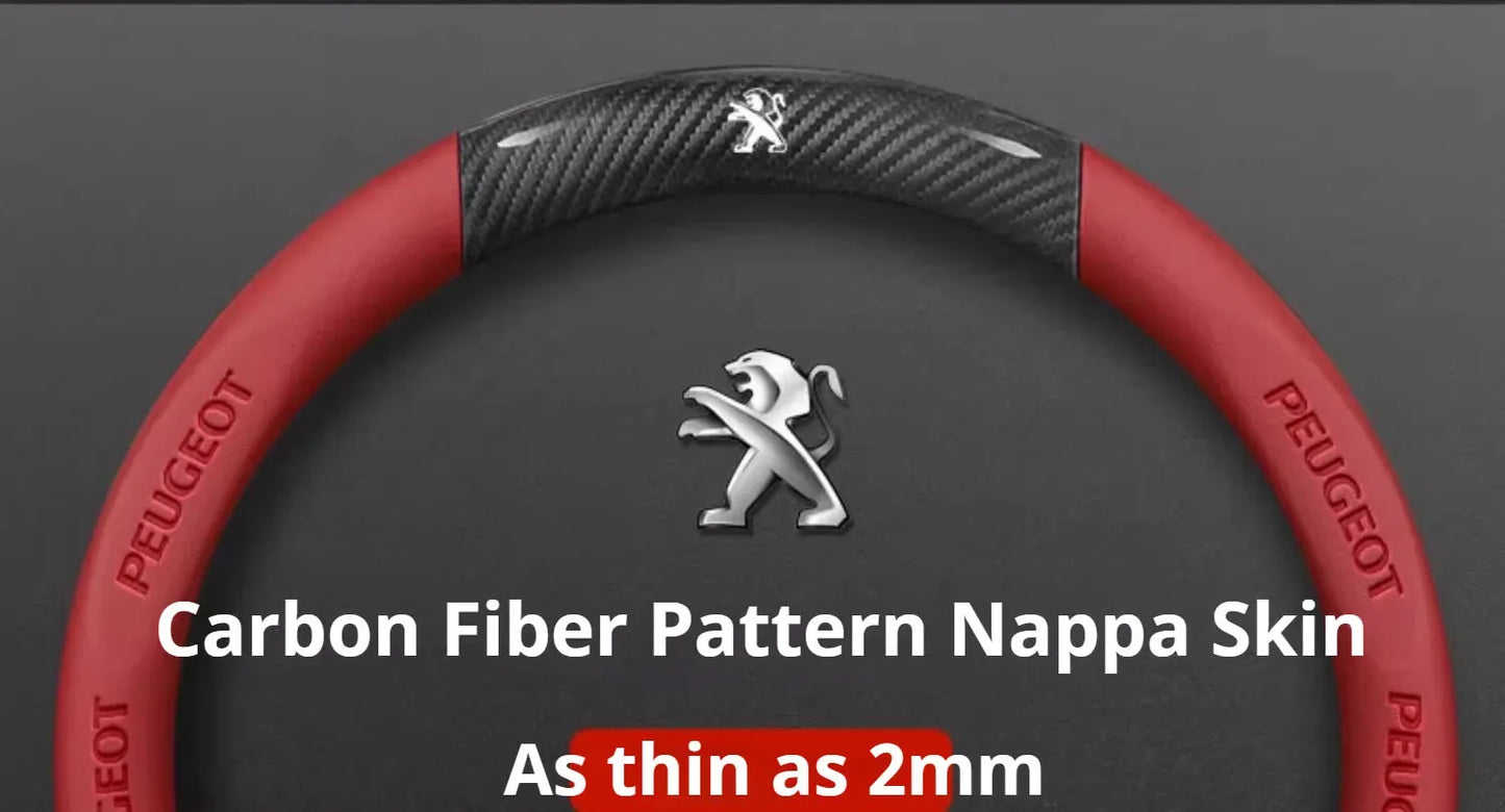 Peugeot Leather Steering Wheel Cover - D Type Black A