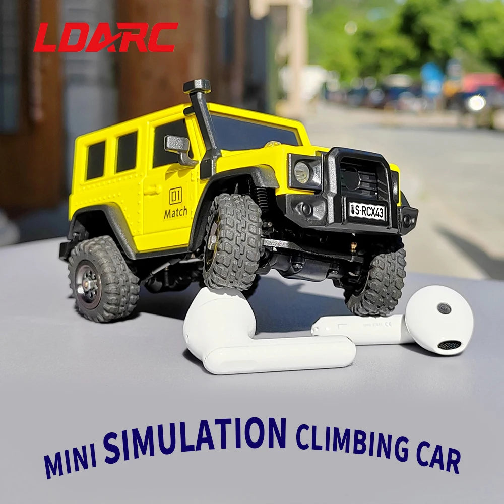 LDARC X43 Mini RC Car – 4WD Electric Remote Control - Lemon Yellow