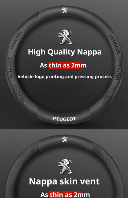 Peugeot Leather Steering Wheel Cover - D Type Black A