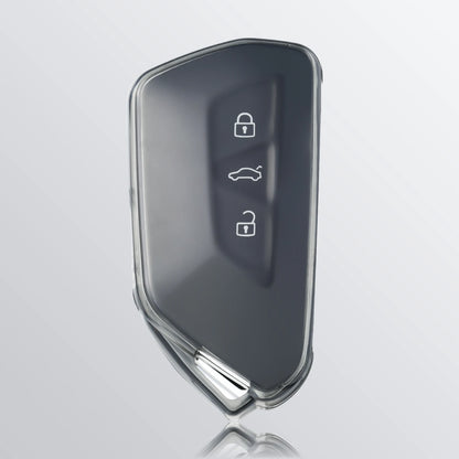 Volkswagen Golf 8 & Skoda Octavia Clear TPU Key Case - Black