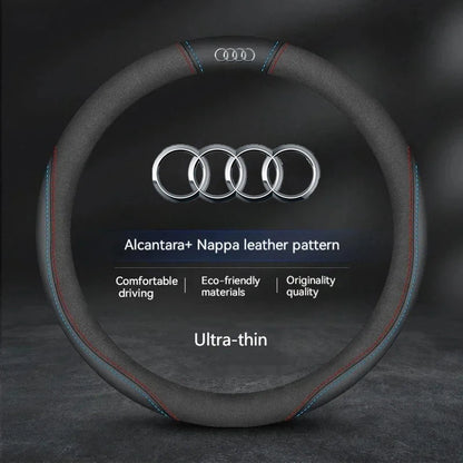 Audi Steering Wheel Cover Ultra-Thin Microfiber Leather | A3 A4 S3 RS3 Q5 TT