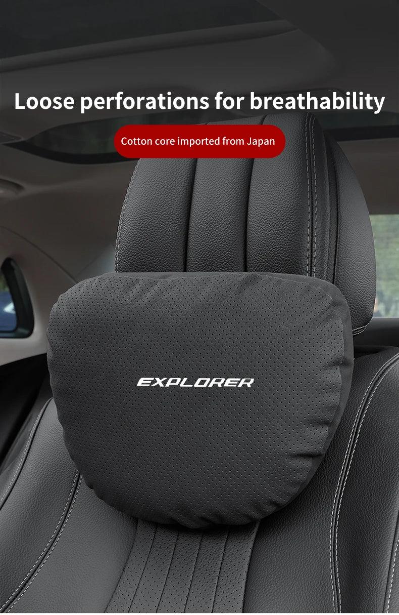 Ford Explorer 5-Color Car Headrest Neck & Lumbar Support Pillow - Red Headrest