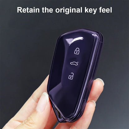 VW Golf 8 & ID.3 ID.4 TPU Key Fob Cover with Keychain