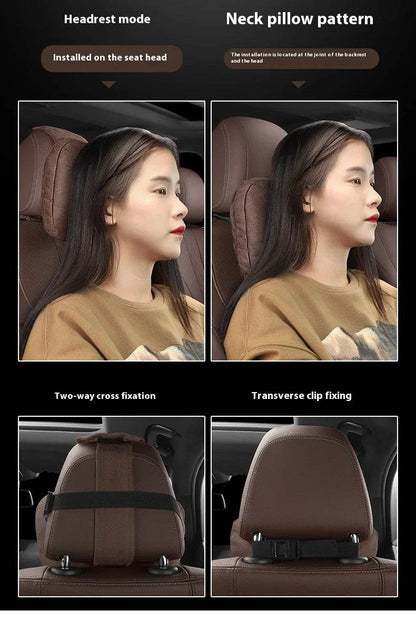 Mercedes-Benz Neck Pillow & Lumbar Support Cushion | For A B C E S V R-Class, CLA, GLA, GLB, GLC, GLE, SLK, A45, C43 - 