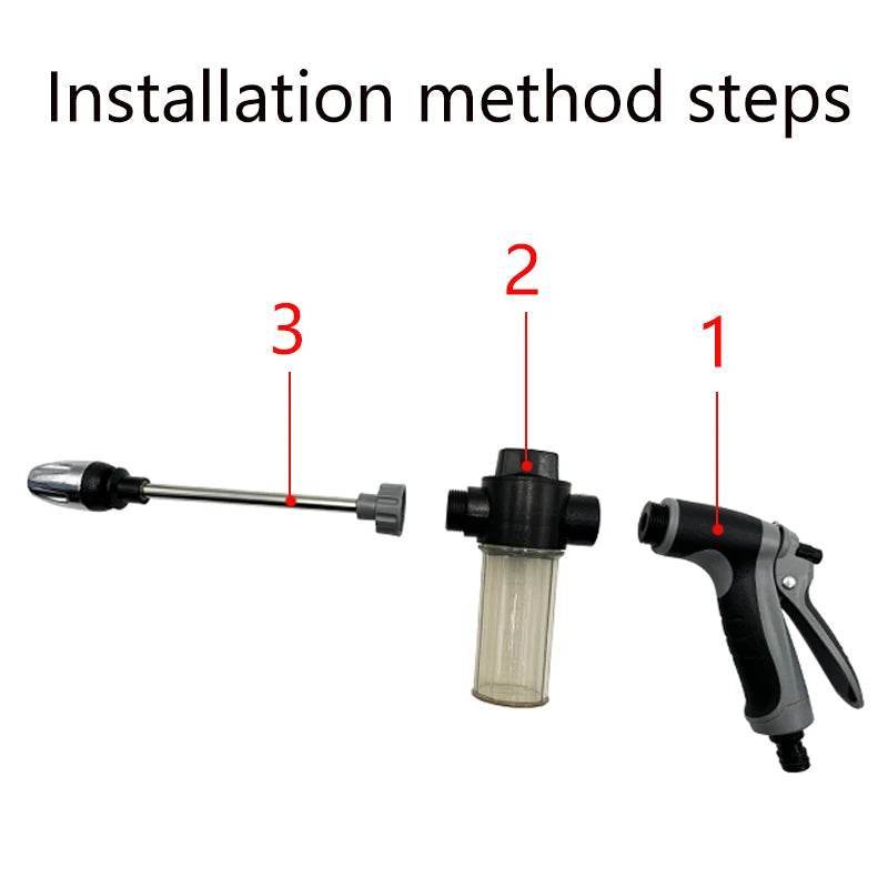 High Pressure Spray Water Gun Hose Nozzle Car Cleaning Wash Tool Kits - 