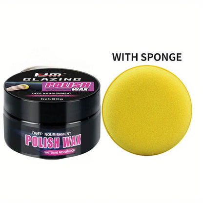 Universal Leather & Plastic Repair Polishing Wax – Interior Reconditioning Cream for Car Leather, Plastic & Rubber Care - 80g