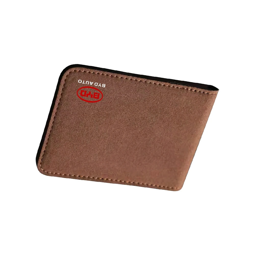Suede-Style Driver Licence and Card Holder for BYD Models - brown For BYD