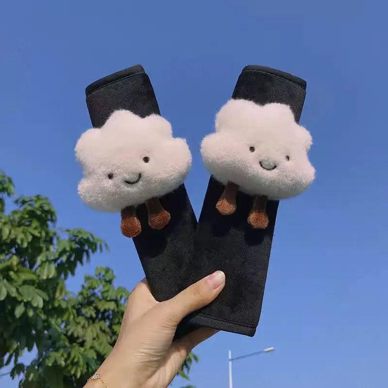 2pcs Cloud Cartoon Seat Belt Shoulder Pad Cover Cushion Protector
