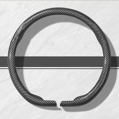 Dodge and RAM Carbon Fibre Suede Steering Wheel Cover - D Shape / Carbon Fibre Ash
