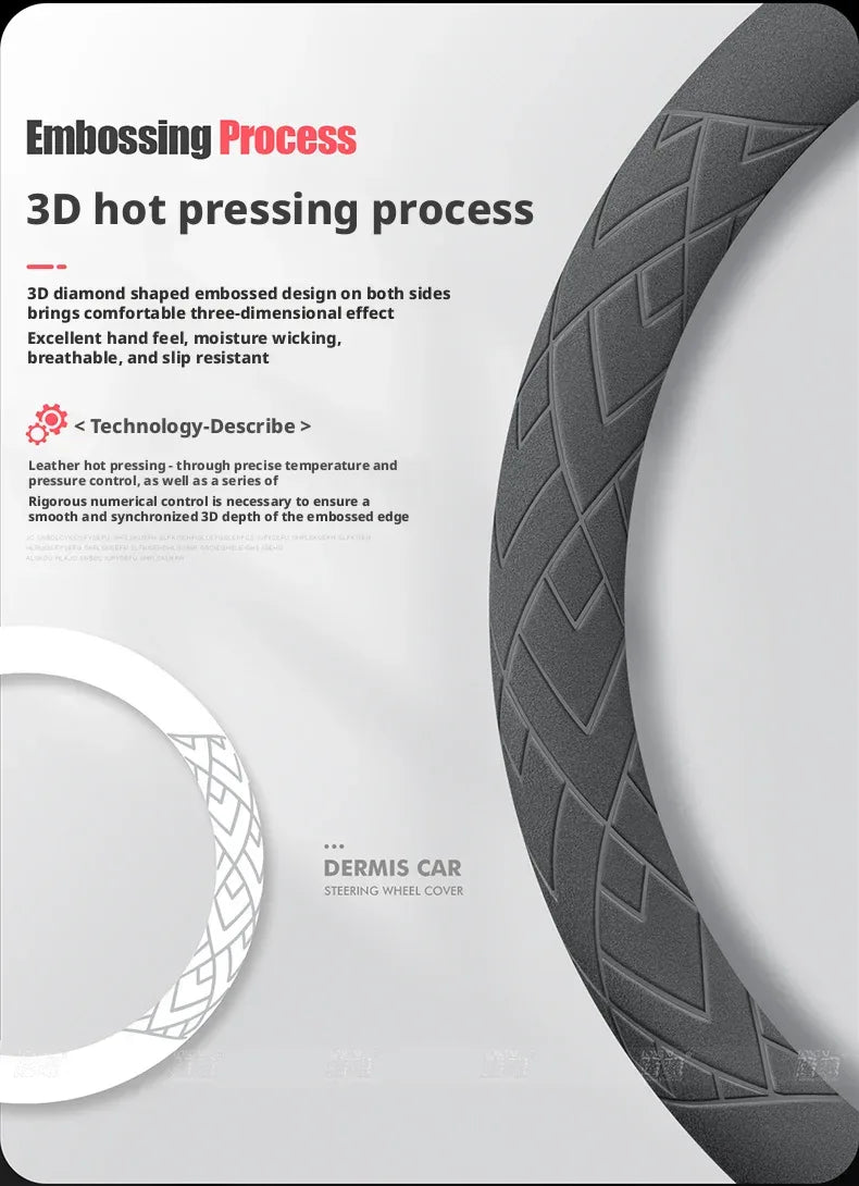 Roewe Leather Steering Wheel Cover - D orange